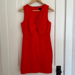 JCrew Linen Twist Front Sleeveless Sheath Dress
